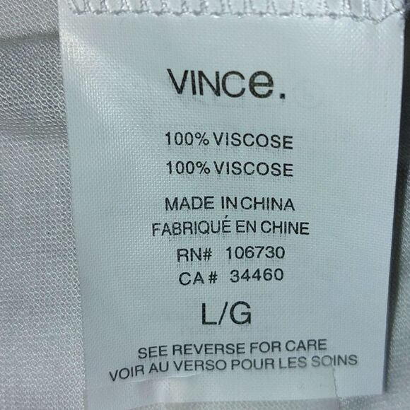 Vince Women's 100% Viscose Dressy Relaxed Scoop Neck Tank Top White Size L EUC - Picture 9 of 10